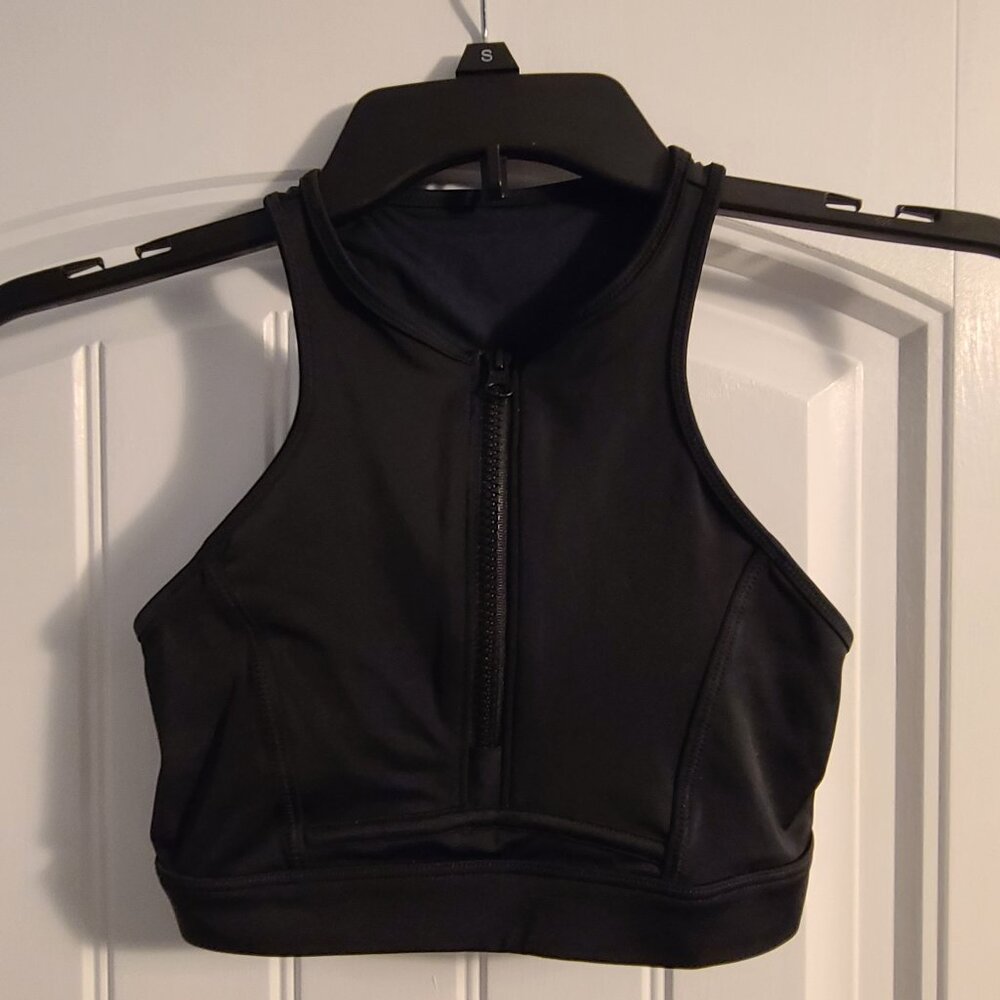 Fabletics Zip Halter Swim Top XS NWOT